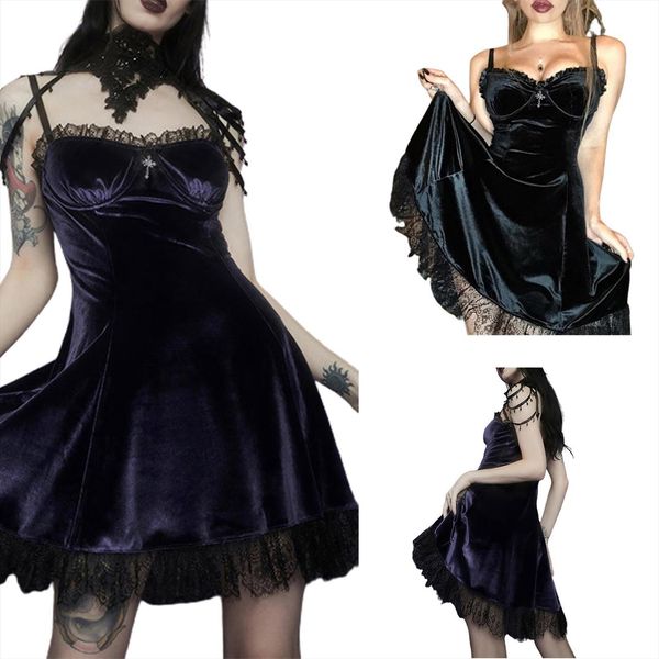ruffles velvet adults sleeveless women dresses spaghetti strap v neck lace trim bowknot one piece, Black;gray
ruffles velvet adults sleeveless women dresses spaghetti strap v neck lace trim bowknot one piece, Black;gray
