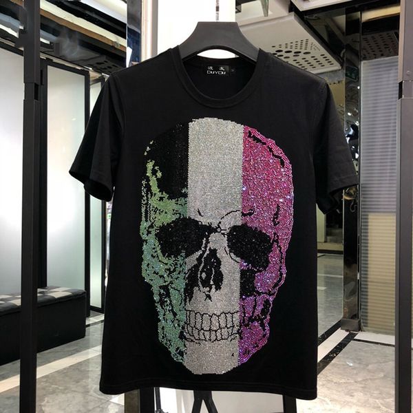 2021 new mens designer t shirts men short sleeve fashion crystal striped color big skull man t-shirt male 100% cotton tees pxue, White;black
2021 new mens designer t shirts men short sleeve fashion crystal striped color big skull man t-shirt male 100% cotton tees pxue, White;black