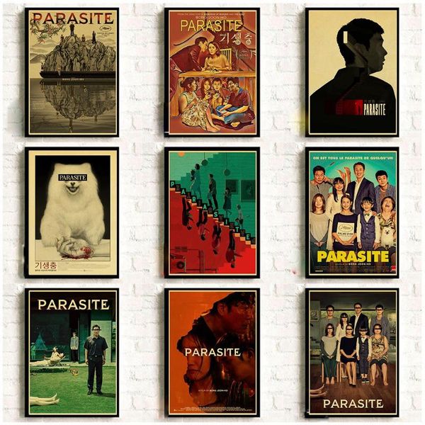 paintings korean drama parasite poster horror tv show vintage art posters home room decorative wall stickers
paintings korean drama parasite poster horror tv show vintage art posters home room decorative wall stickers