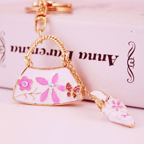 keychains lovely creative lady's handbag shoe keychain crystal key ring girl gift women jewelry, Silver
keychains lovely creative lady's handbag shoe keychain crystal key ring girl gift women jewelry, Silver