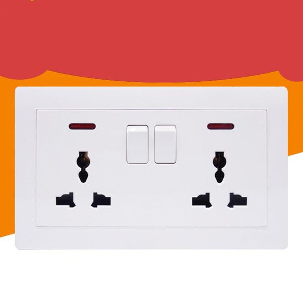 smart power plugs double switched socket 146*86mm push button switch and 13a uk / universal with led light white
smart power plugs double switched socket 146*86mm push button switch and 13a uk / universal with led light white