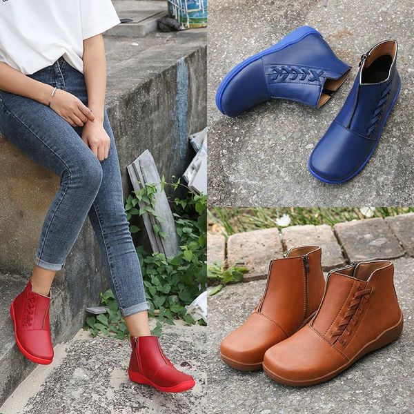boots ankle for women solid flat zipper pu winter shoes fashion cowboy, Black
boots ankle for women solid flat zipper pu winter shoes fashion cowboy, Black
