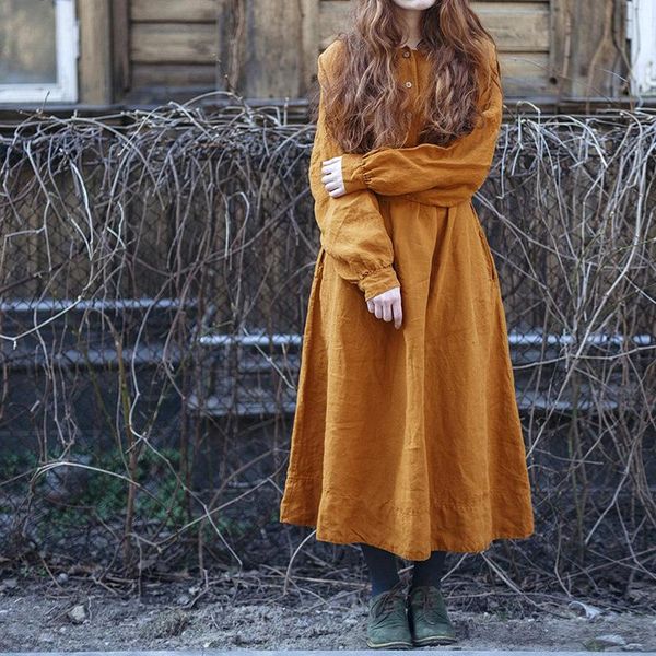 casual dresses pure linen dress for women in autumn and winter of 2021, folded worn by the minority, showing a thin waist, cotton, Black;gray
casual dresses pure linen dress for women in autumn and winter of 2021, folded worn by the minority, showing a thin waist, cotton, Black;gray