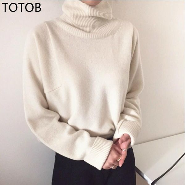women's sweaters totob 2021 autumn winter pullover turtleneck solid minimalist elegant office lady loose, White;black
women's sweaters totob 2021 autumn winter pullover turtleneck solid minimalist elegant office lady loose, White;black