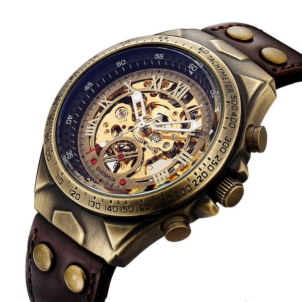 watch popular shenhua men's fashion hollow out antique automatic mechanical, Slivery;brown
watch popular shenhua men's fashion hollow out antique automatic mechanical, Slivery;brown