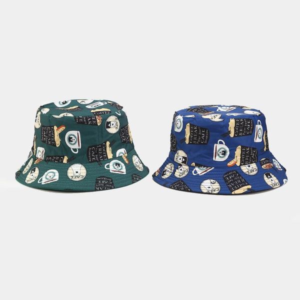 wide brim hats reversible bucket hat print coffee chapeau casual fishing sun bob caps panama outdoor cap summer, Blue;gray
wide brim hats reversible bucket hat print coffee chapeau casual fishing sun bob caps panama outdoor cap summer, Blue;gray