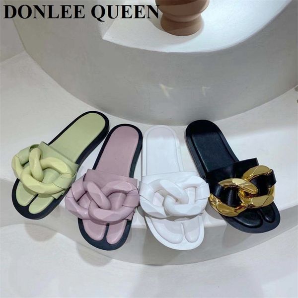 fashion slipper brand metal chain decorated flat sandals casual shoes outdoor slide beach flip flops size 35-41 mujer 210619, Black
fashion slipper brand metal chain decorated flat sandals casual shoes outdoor slide beach flip flops size 35-41 mujer 210619, Black