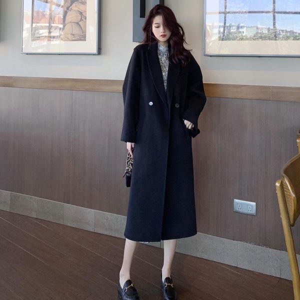 women's wool & blends black tweed coat long autumn and winter loose temperament korean retro versatile over the knee woolen
women's wool & blends black tweed coat long autumn and winter loose temperament korean retro versatile over the knee woolen