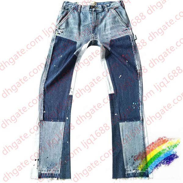 jeans men women 1 denim pants heavy patchwork damage cowboy slim fit pants, Blue
jeans men women 1 denim pants heavy patchwork damage cowboy slim fit pants, Blue