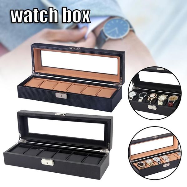 watch boxes & cases personalized box holds 6-slot pu storage case visible window display lxh, Black;blue
watch boxes & cases personalized box holds 6-slot pu storage case visible window display lxh, Black;blue