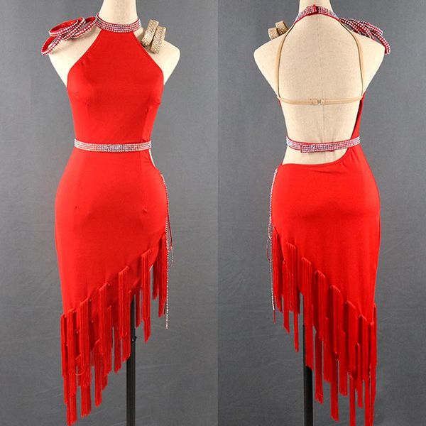 stage wear summer red latin dance dress women elegant fringe ballroom tango professional competition dresses vdb141, Black;red
stage wear summer red latin dance dress women elegant fringe ballroom tango professional competition dresses vdb141, Black;red