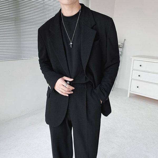 men's suits & blazers 2021 autumn and winter knitted fabric wide version suit light business mature male quality two-piece, White;black
men's suits & blazers 2021 autumn and winter knitted fabric wide version suit light business mature male quality two-piece, White;black