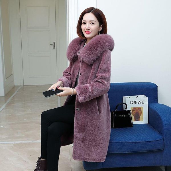 women's fur & faux 2021 woman fashion real coat female wool soft button thickened hooded outwear ladies warm elegant loose large size q, Black
women's fur & faux 2021 woman fashion real coat female wool soft button thickened hooded outwear ladies warm elegant loose large size q, Black