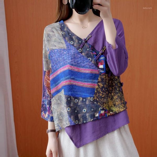women's t-shirt women summer short sleeve vintage print v-neck irregular loose oversized cotton linen shirt comfortable female shirts, White
women's t-shirt women summer short sleeve vintage print v-neck irregular loose oversized cotton linen shirt comfortable female shirts, White