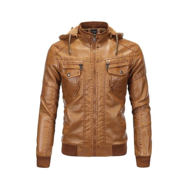men's jackets winter men fashion leather coat male long sleeve hooded chest pockets zipper drawstring casual warm chic cardigan s-3xl, Black;brown
men's jackets winter men fashion leather coat male long sleeve hooded chest pockets zipper drawstring casual warm chic cardigan s-3xl, Black;brown