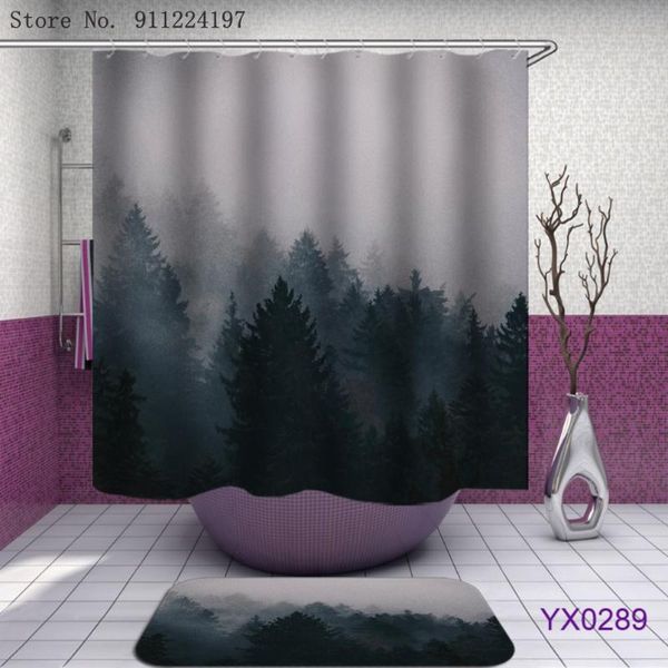 shower curtains 3d misty forest print bath waterproof polyester curtain for bathroom mountain with anti-slip mat home decor
shower curtains 3d misty forest print bath waterproof polyester curtain for bathroom mountain with anti-slip mat home decor