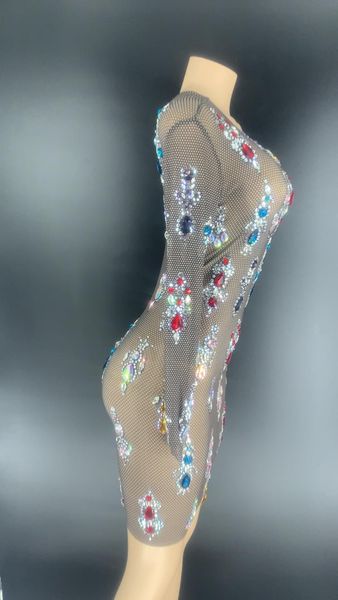 women stage multi-color rhinestones black transparent dress bar long sleeves women dance dress birthday outfit dress, Black;red
women stage multi-color rhinestones black transparent dress bar long sleeves women dance dress birthday outfit dress, Black;red