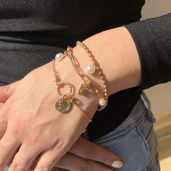 charm bracelets hip hop beads chain bracelet for women boho retro geometric heart portrait coin pendant fashion female jewelry gifts, Golden;silver
charm bracelets hip hop beads chain bracelet for women boho retro geometric heart portrait coin pendant fashion female jewelry gifts, Golden;silver