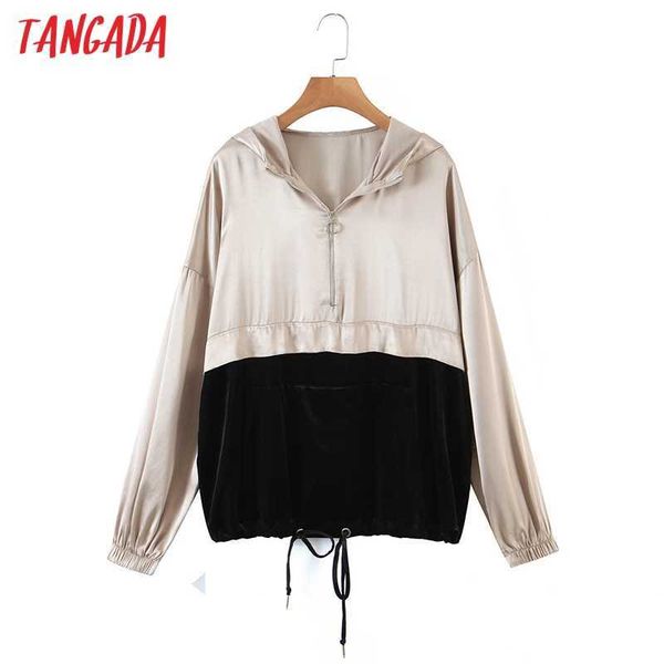 tangada women patchwork hoodie sweatshirts fashion oversize ladies pullovers hooded jacket qw72 210609, Black
tangada women patchwork hoodie sweatshirts fashion oversize ladies pullovers hooded jacket qw72 210609, Black