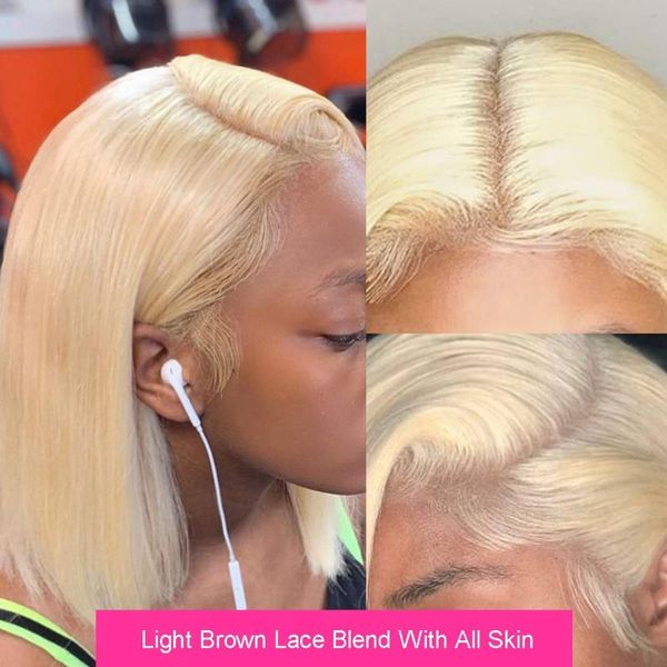 lace wigs 13x4 5x5 613 honey blonde colored brazilian remy straight bob front human hair wig frontal for women 180% density, Black;brown
lace wigs 13x4 5x5 613 honey blonde colored brazilian remy straight bob front human hair wig frontal for women 180% density, Black;brown