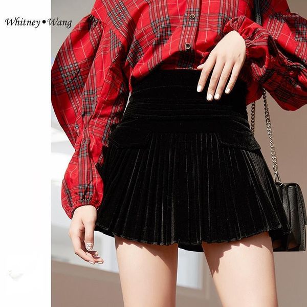 autumn fashion vintage style high waist pleated velvet mini skirt women elegant skirts lady party dresses, Black
autumn fashion vintage style high waist pleated velvet mini skirt women elegant skirts lady party dresses, Black