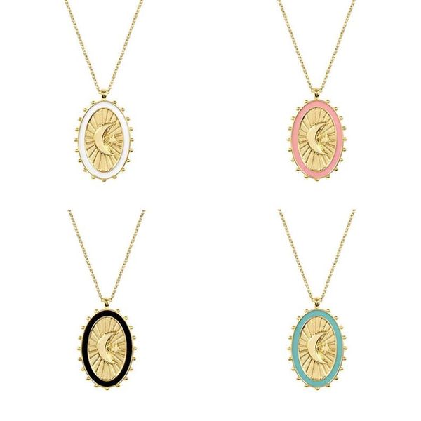 pendant necklaces autumn and winter sweater chain copper gold plated oval oil dripping moon star necklace clavicle, Silver
pendant necklaces autumn and winter sweater chain copper gold plated oval oil dripping moon star necklace clavicle, Silver