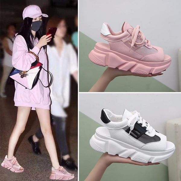 women breathable mesh platform sandals 2021 fish mouth high heel ulzzang woman sandals casual shoes outdoor non-slip flat shoes, Black
women breathable mesh platform sandals 2021 fish mouth high heel ulzzang woman sandals casual shoes outdoor non-slip flat shoes, Black