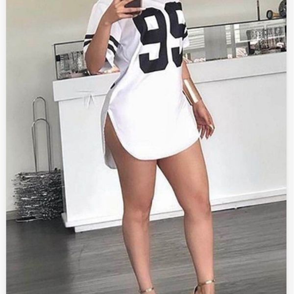 estenala female t-shirt long number printed ropa mujer ladies casual t shirt women camiseta mujer split tees 210315, White
estenala female t-shirt long number printed ropa mujer ladies casual t shirt women camiseta mujer split tees 210315, White