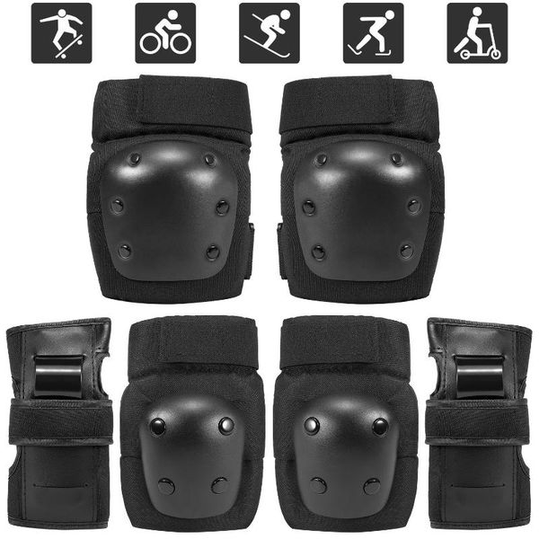 6 in 1 kids/adults knee pads elbow pads wrist sport protective gear set for cycling skateboard roller skating, Black;gray
6 in 1 kids/adults knee pads elbow pads wrist sport protective gear set for cycling skateboard roller skating, Black;gray
