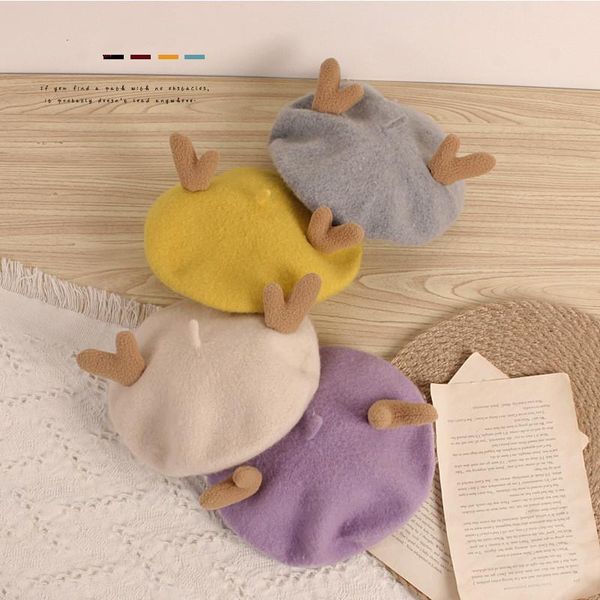 caps & hats fashion toddler double antler beret christmas autumn winter solid color baby girl warm comfortable beanie for outing party, Yellow
caps & hats fashion toddler double antler beret christmas autumn winter solid color baby girl warm comfortable beanie for outing party, Yellow