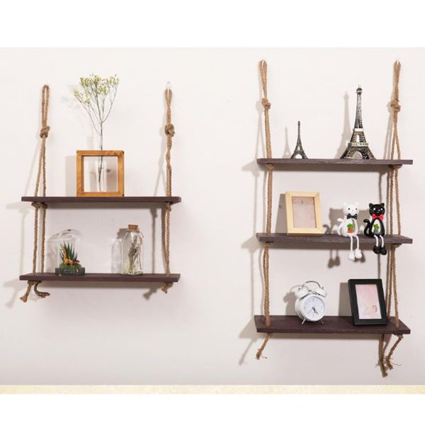 wooden hanging shelf swing rope floating shelves 3 tier jute rope wall display rack(dark brown) 47%
wooden hanging shelf swing rope floating shelves 3 tier jute rope wall display rack(dark brown) 47%