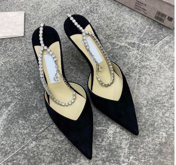 famous lady saeda sandals pointed toe women pumps crystals strap nice sandalias bridals wedding party sexys high heels euro 35-43, Black
famous lady saeda sandals pointed toe women pumps crystals strap nice sandalias bridals wedding party sexys high heels euro 35-43, Black