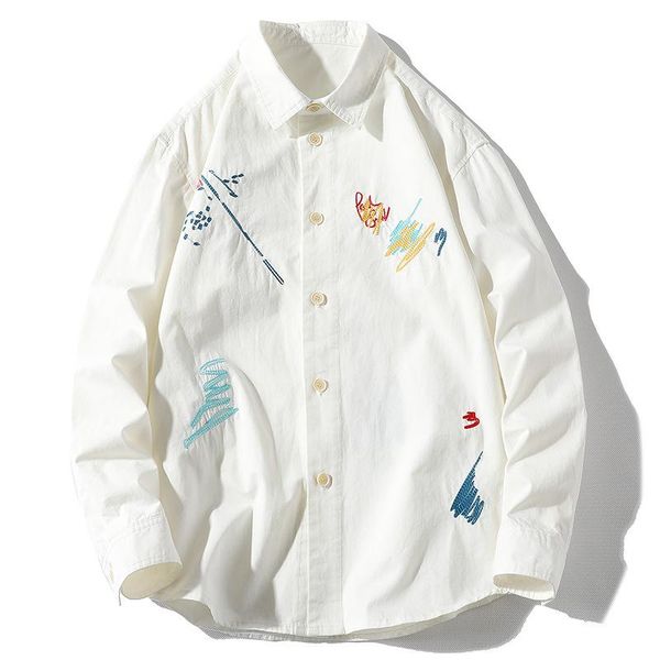 men's casual shirts urban clothing spring ins trend korean cardigan lapel shirt long-sleeved cartoon, White;black
men's casual shirts urban clothing spring ins trend korean cardigan lapel shirt long-sleeved cartoon, White;black