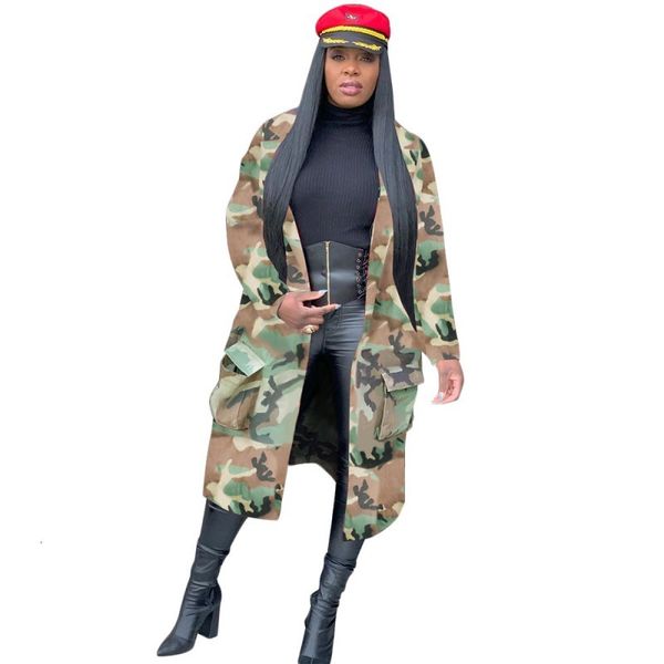 camouflage mode female print turn down collar long open point outwear jacket 2021 autumn fashion new pocket coats nawg, Tan;black
camouflage mode female print turn down collar long open point outwear jacket 2021 autumn fashion new pocket coats nawg, Tan;black