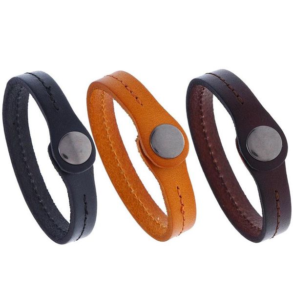 tennis 3 colors handmade genuine leather bracelet for men snap button wristband jewelry men's bangle hand accessories, Golden;silver
tennis 3 colors handmade genuine leather bracelet for men snap button wristband jewelry men's bangle hand accessories, Golden;silver