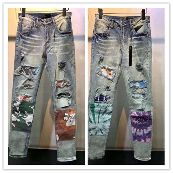 luxurys designer mens jeans fashion am-type casual camouflage patch skinny stretch men jean pencil ripped holes hip hop zipper denim motorcy, Blue
luxurys designer mens jeans fashion am-type casual camouflage patch skinny stretch men jean pencil ripped holes hip hop zipper denim motorcy, Blue