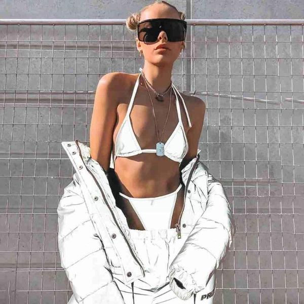 women's swimwear 2021 summer women reflective bikini silver luminous wear beach swim swimsuit push split g-string up u4s5, White;black
women's swimwear 2021 summer women reflective bikini silver luminous wear beach swim swimsuit push split g-string up u4s5, White;black