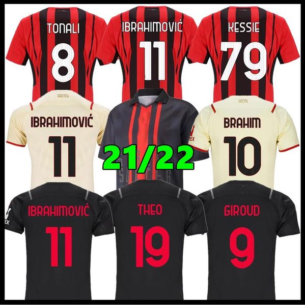 brahim 21 22 giroud ac milan soccer jerseys maignan ibrahimovic kessie football shirt 2021 2022 tomori a.rebic camiseta leao fans player ver, Black;yellow
brahim 21 22 giroud ac milan soccer jerseys maignan ibrahimovic kessie football shirt 2021 2022 tomori a.rebic camiseta leao fans player ver, Black;yellow