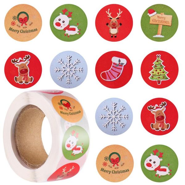 gift wrap toyvian 1 roll/500pcs self adhesive christmas stickers roll envelopes sealing holiday label tag party favors
gift wrap toyvian 1 roll/500pcs self adhesive christmas stickers roll envelopes sealing holiday label tag party favors
