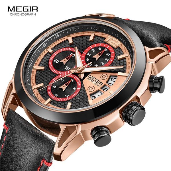 wristwatches creative megir chronograph men watch relogio masculino fashion leather quartz wrist watches clock hour army military, Slivery;brown
wristwatches creative megir chronograph men watch relogio masculino fashion leather quartz wrist watches clock hour army military, Slivery;brown