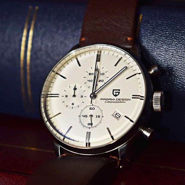 wristwatches pagani design 2770 men's watches quartz business watch auto date mens japan movt men chronograph relogio masculino, Slivery;brown
wristwatches pagani design 2770 men's watches quartz business watch auto date mens japan movt men chronograph relogio masculino, Slivery;brown