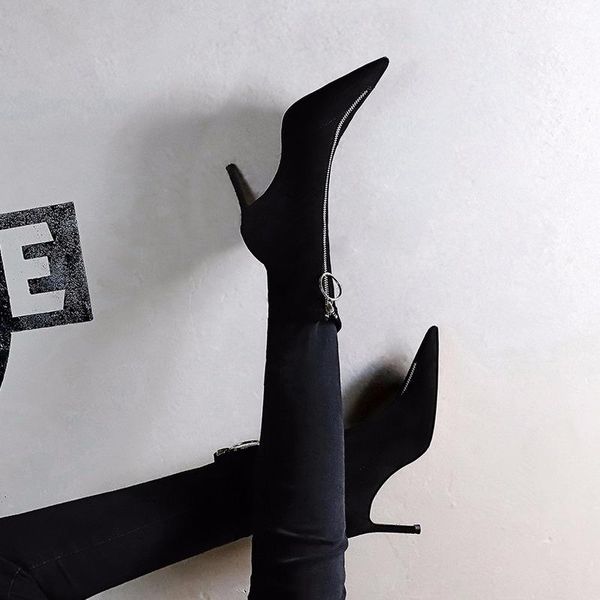 boots party women's high heels quality shoes ladies fashion 2021 ankle booties sock casual female woman flock, Black
boots party women's high heels quality shoes ladies fashion 2021 ankle booties sock casual female woman flock, Black