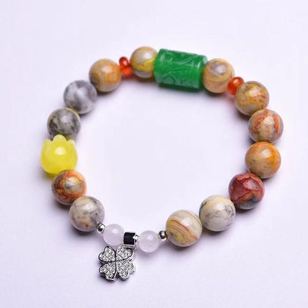 beaded, strands natural crazy agate bracelet round beads crystal healing stone fashion women men jewelry gift, Black
beaded, strands natural crazy agate bracelet round beads crystal healing stone fashion women men jewelry gift, Black