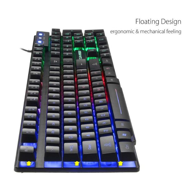 keyboards epula t6 rainbow backlight usb ergonomic gaming keyboard and mouse set for pc lapsupport windows xp / vista 7/8/10 osx
keyboards epula t6 rainbow backlight usb ergonomic gaming keyboard and mouse set for pc lapsupport windows xp / vista 7/8/10 osx