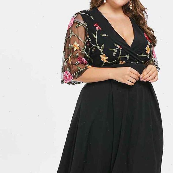 38 womens dress women casual simple fashion short sleeve large size solid color embroidered v neck loose dress, Black;gray
38 womens dress women casual simple fashion short sleeve large size solid color embroidered v neck loose dress, Black;gray