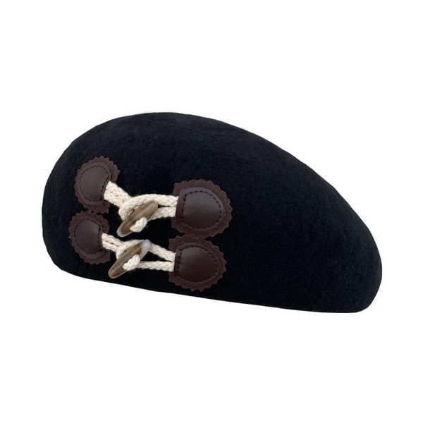berets horn buckle woolen beret female autumn and winter large version japanese retro face small big head painter hat, Blue;gray
berets horn buckle woolen beret female autumn and winter large version japanese retro face small big head painter hat, Blue;gray