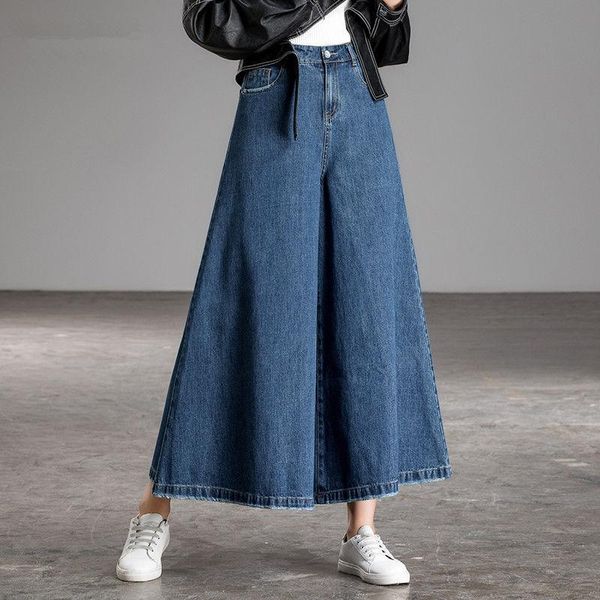 women's jeans spring summer korea fashion women high waist denim wide leg pants loose casual ankle-length vintage plus size s899, Blue
women's jeans spring summer korea fashion women high waist denim wide leg pants loose casual ankle-length vintage plus size s899, Blue