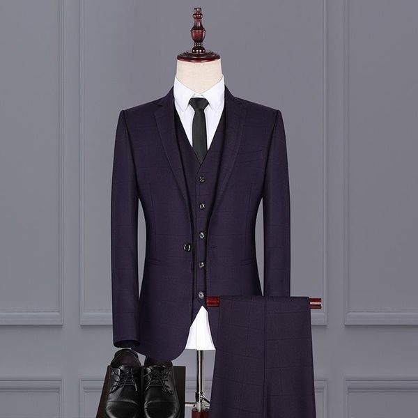 men's suits & blazers 2021 suit three piece korean slim fit business fashion dress groomsman's groom's, White;black
men's suits & blazers 2021 suit three piece korean slim fit business fashion dress groomsman's groom's, White;black