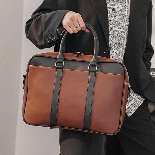 briefcases vintage fashion crazy horse leather men handbag 14" business briefcase
briefcases vintage fashion crazy horse leather men handbag 14" business briefcase