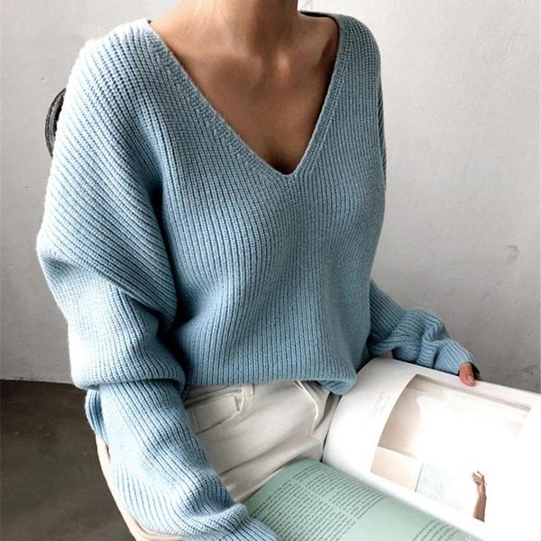 women's sweaters soft v neck women sweater elegant knitted basic oversized pullovers loose warm female casual knitwear jumper, White;black
women's sweaters soft v neck women sweater elegant knitted basic oversized pullovers loose warm female casual knitwear jumper, White;black
